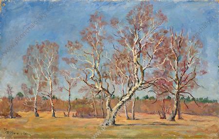 Early spring. Birches. (1948) Pyotr Konchalovsky tablo - Dekolata