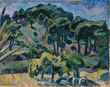 France. Mountain Lavender. (1908) Pyotr Konchalovsky tablo - Dekolata