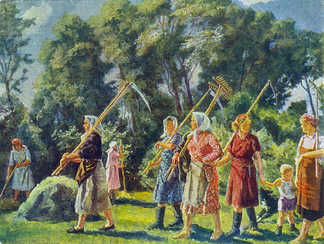 From mowing (1948) Pyotr Konchalovsky tablo - Dekolata