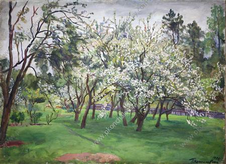 Garden in bloom (1935) Pyotr Konchalovsky tablo - Dekolata