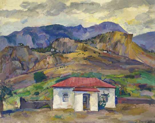 Gurzuf. Mountain landscape. (1929) Pyotr Konchalovsky tablo - Dekolata