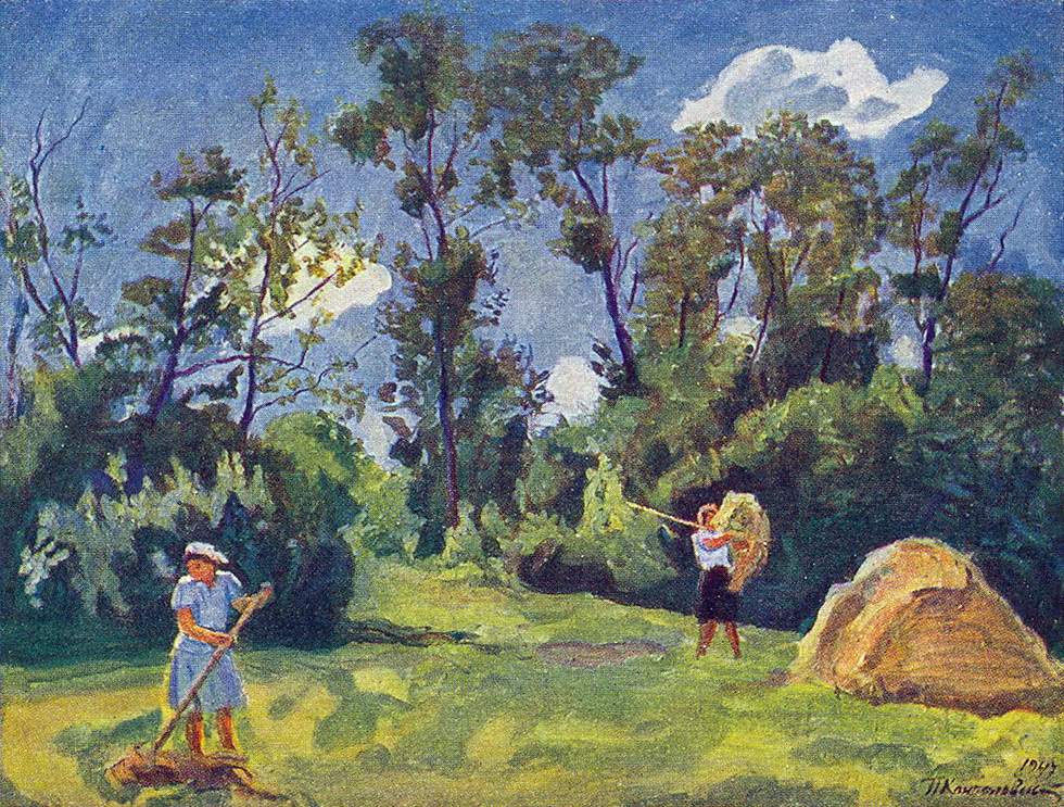 Haymaking (1947) Pyotr Konchalovsky tablo - Dekolata