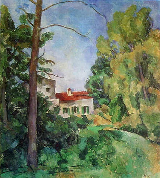 House in Abramtsevo (1920) Pyotr Konchalovsky tablo - Dekolata