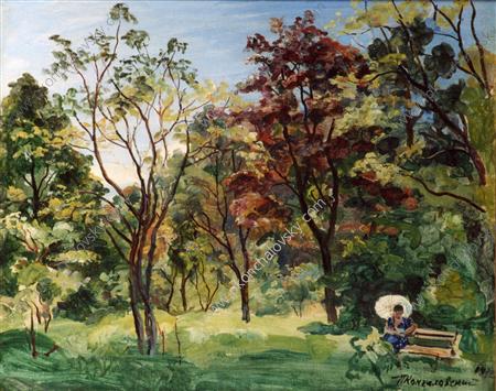 In the garden. Sunny day. (1932) Pyotr Konchalovsky tablo - Dekolata