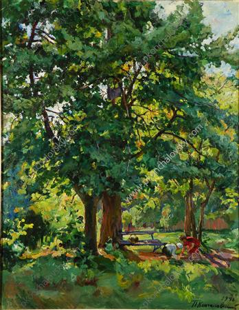 In the park (1940) Pyotr Konchalovsky tablo - Dekolata