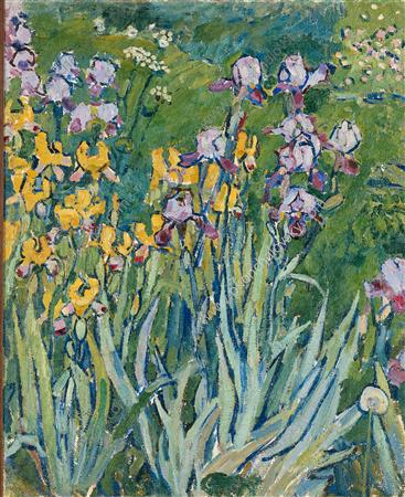 Irises (1911) Pyotr Konchalovsky tablo - Dekolata