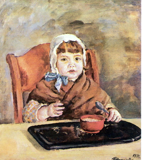 Katya with grains (1933) Pyotr Konchalovsky tablo - Dekolata