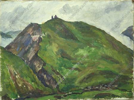 Kazbek. Gergeti. (1927) Pyotr Konchalovsky tablo - Dekolata