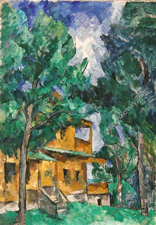Kuntsevo. Yellow cottage. (1919) Pyotr Konchalovsky tablo - Dekolata