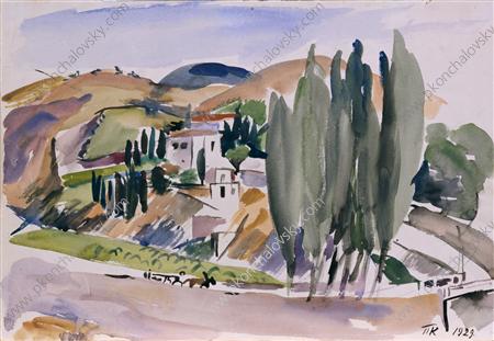Landscape (1929) Pyotr Konchalovsky tablo - Dekolata