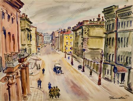 Leningrad. Million street. (1931) – Pyotr Konchalovsky Tablo