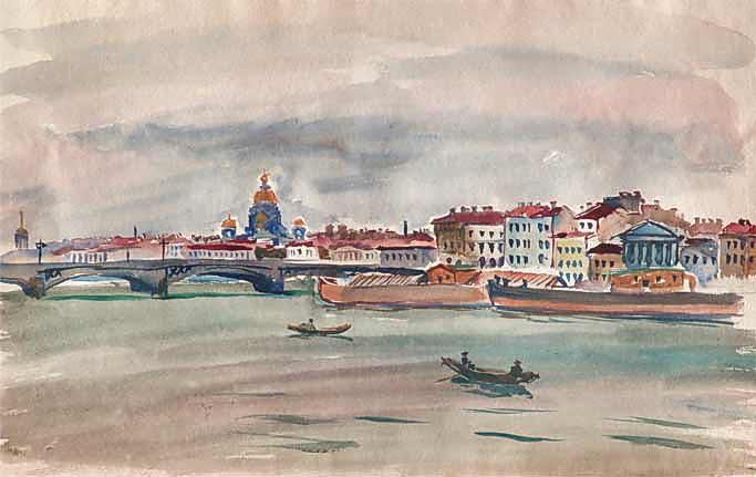 Leningrad. Neva. (1931) Pyotr Konchalovsky tablo - Dekolata