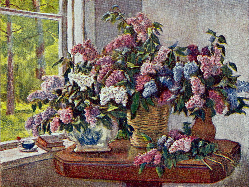 Lilacs by the window – Pyotr Konchalovsky Tablo