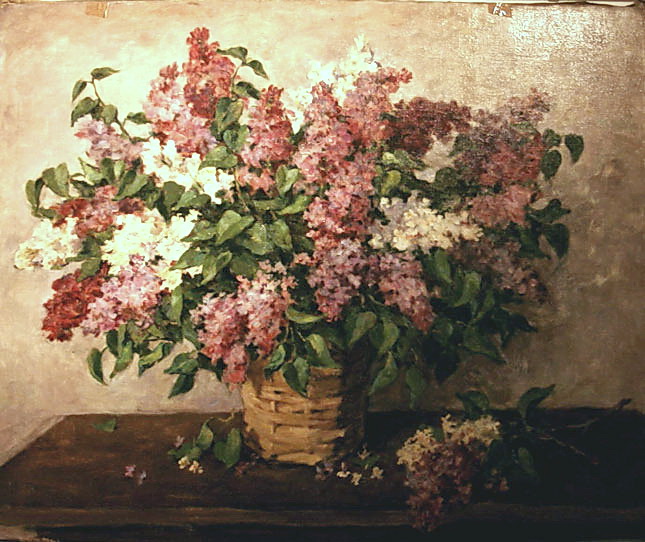 Lilacs in a basket Pyotr Konchalovsky tablo - Dekolata