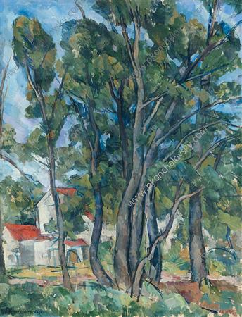 Maples in Abramtsevo (1920) Pyotr Konchalovsky tablo - Dekolata