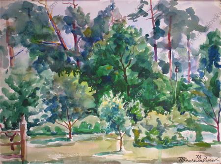 Mounds. The park. (1948) Pyotr Konchalovsky tablo - Dekolata