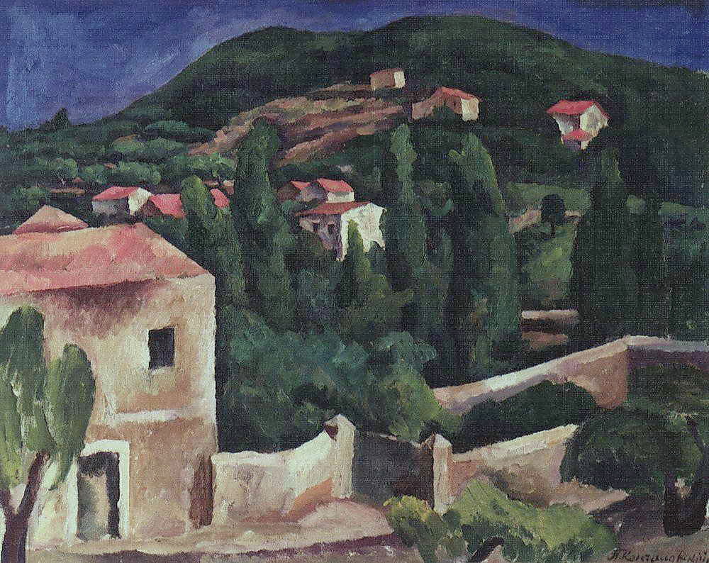 Mount Cassis (1913) Pyotr Konchalovsky tablo - Dekolata