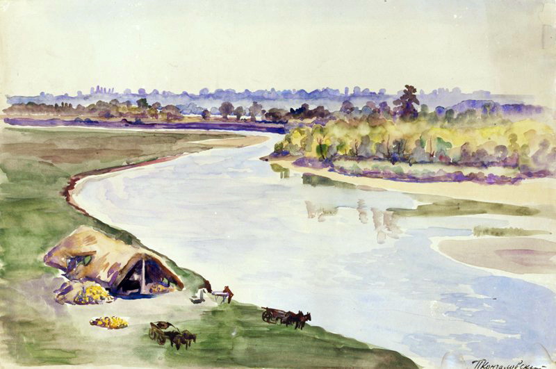 Near the river Pyotr Konchalovsky tablo - Dekolata