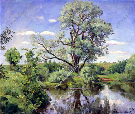 Nemtsovo. Pond. (1950) Pyotr Konchalovsky tablo - Dekolata