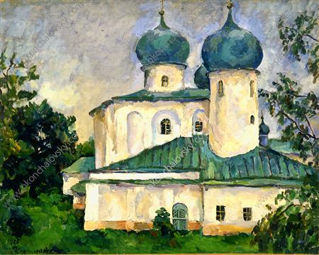 Novgorod. Anthony the Roman. (1925) Pyotr Konchalovsky tablo - Dekolata
