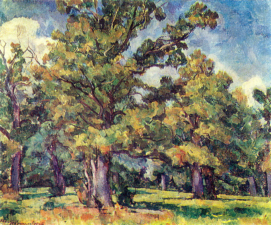 Oak Grove. Illuminated by the sun. (1920) Pyotr Konchalovsky tablo - Dekolata