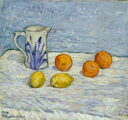 Oranges (1908) Pyotr Konchalovsky tablo - Dekolata