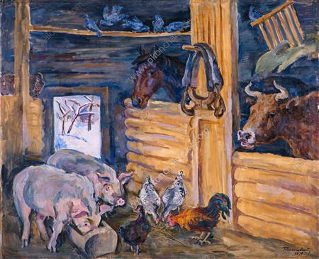Painting for children (1930) Pyotr Konchalovsky tablo - Dekolata