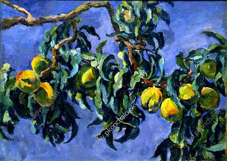 Peaches on the branches (1930) Pyotr Konchalovsky tablo - Dekolata