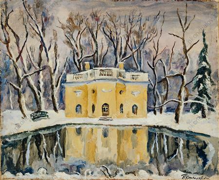 Peterhof. Cavaliers soap. (1931) Pyotr Konchalovsky tablo - Dekolata
