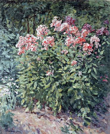 Phlox on track (1955) Pyotr Konchalovsky tablo - Dekolata