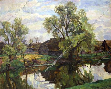 Pond (1928) Pyotr Konchalovsky tablo - Dekolata
