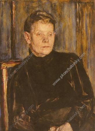 Portrait of Akulina Maximovna Kopaneva (1906) Pyotr Konchalovsky tablo - Dekolata