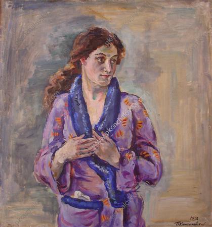 Portrait of Arfenik Artemevna Tadeo (1930) Pyotr Konchalovsky tablo - Dekolata