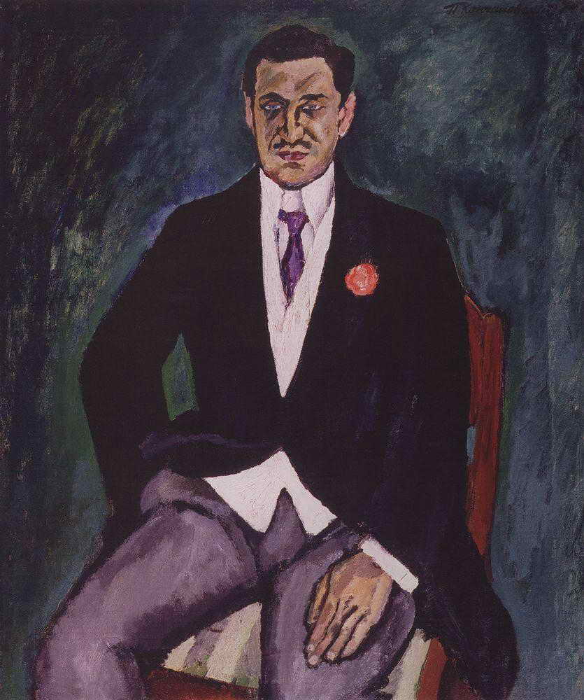 Portrait of Baron K. Rausch von Traubenberg (1911) Pyotr Konchalovsky tablo - Dekolata