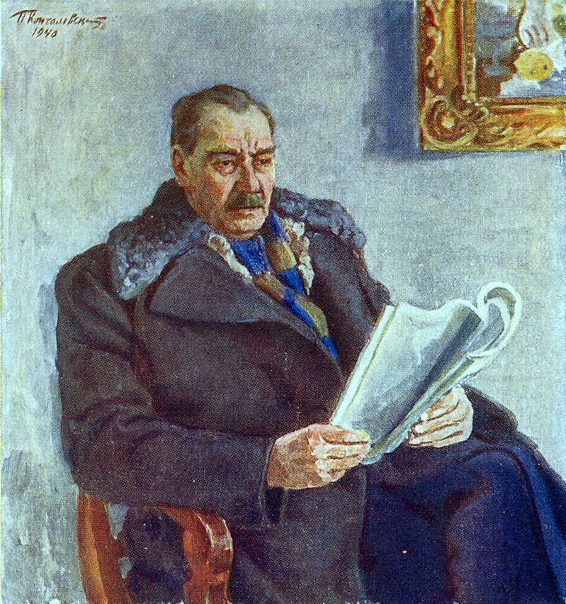 Portrait of Constantin Andreyevich Trenev (1941) Pyotr Konchalovsky tablo - Dekolata