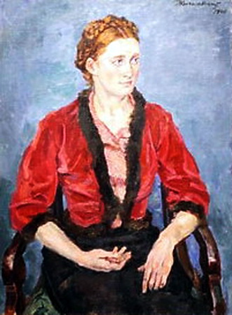 Portrait of a Girl (Sima) (1940) Pyotr Konchalovsky tablo - Dekolata