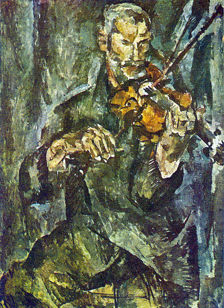 Portrait of a violinist Grigory Fedorovich Romashkov (1918) Pyotr Konchalovsky tablo - Dekolata