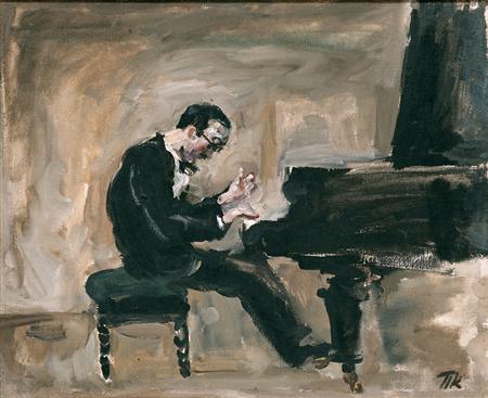 Portrait of an Italian pianist and conductor Carlo Tsekki (1930) Pyotr Konchalovsky tablo - Dekolata