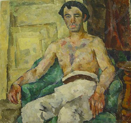 Portrait of artist Leonard Mikhailovich Bunatyan (1920) Pyotr Konchalovsky tablo - Dekolata