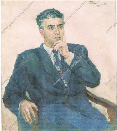 Portrait of composer Aram Khachaturian (1953) Pyotr Konchalovsky tablo - Dekolata