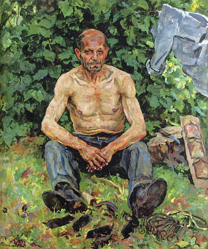 Portrait of mole catcher Fedor Petrovich (1938) Pyotr Konchalovsky tablo - Dekolata