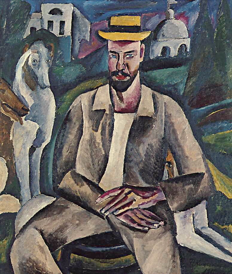 Portrait of the Artist Vladimir Rozhdestvensky (1912) Pyotr Konchalovsky tablo - Dekolata
