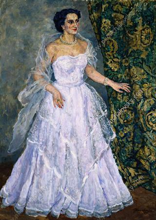 Portrait of the Singer Zara Alexandrovna Dolukhanova (1955) Pyotr Konchalovsky tablo - Dekolata