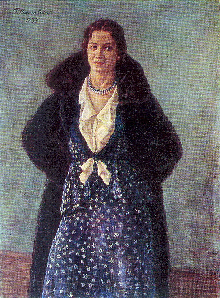 Portrait of the actress Angelina Osipovna Stepanova (1933) Pyotr Konchalovsky tablo - Dekolata