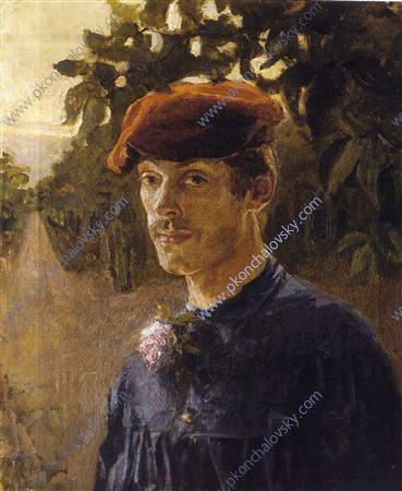 Portrait of the artist's brother, Maxim Petrovich, with cap (1894) Pyotr Konchalovsky tablo - Dekolata