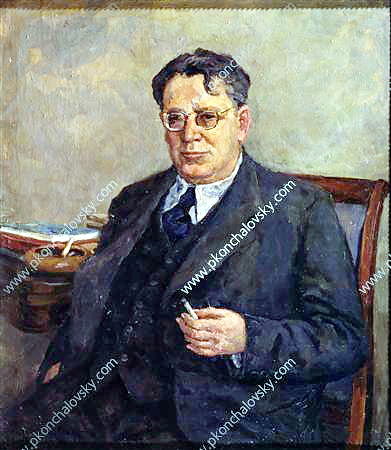 Portrait of writer Samuil Marshak (1951) Pyotr Konchalovsky tablo - Dekolata