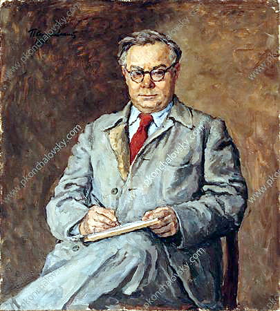 Portrait of writer Vsevolod Vyacheslavovich Ivanov (1951) Pyotr Konchalovsky tablo - Dekolata