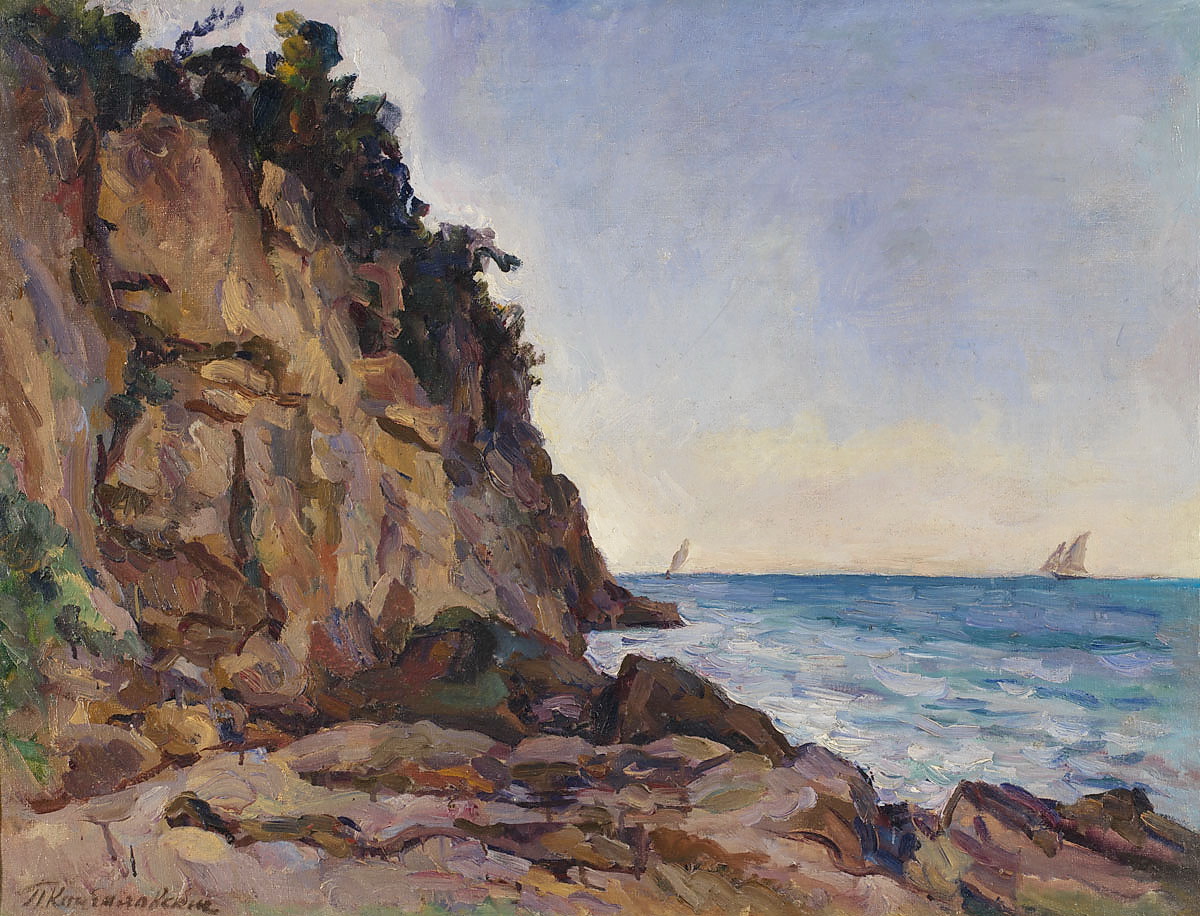 Rocks and sails (1924) Pyotr Konchalovsky tablo - Dekolata