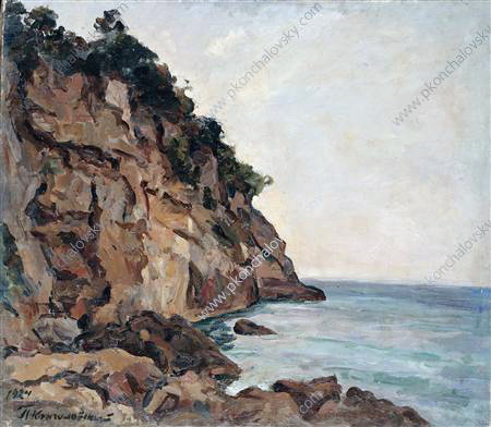 Rocks in Sorrento (1924) Pyotr Konchalovsky tablo - Dekolata