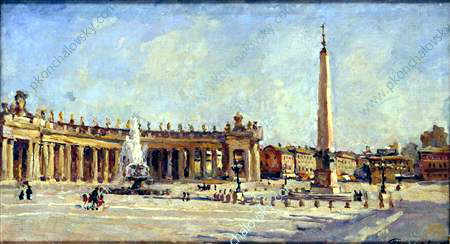 Rome. St Peter's Cathedral. (1924) Pyotr Konchalovsky tablo - Dekolata